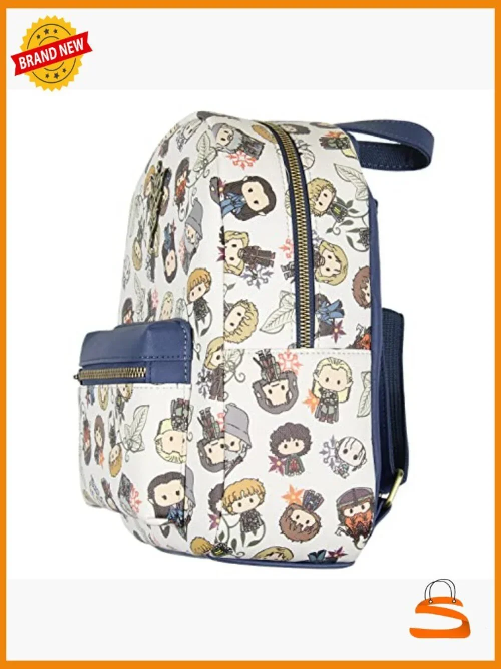 Lord of the Rings Chibi Character Faux Leather Mini Backpack Tote
